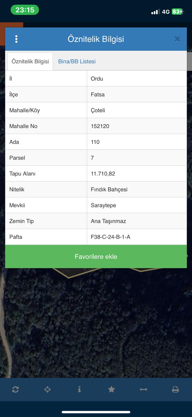 FATSA MEBELDEN ÇÖTELİ MERKEZDE 12 DÖNÜM BUNGALOW ARAZİSİ SATILIK